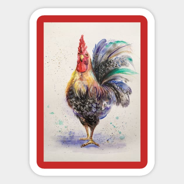 Rooster Sticker by EL_ART